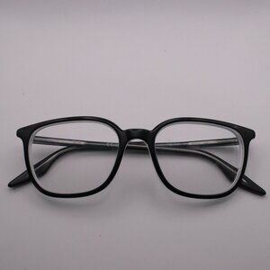 Ray-Ban RB5406 Black/Clear Acetate Square Oversized Eyeglasses Frames